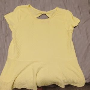 Kids plus size yellow blouse